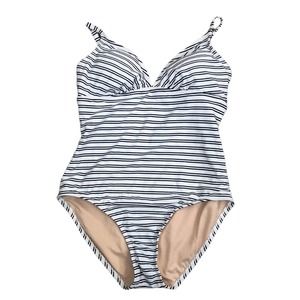 Kona Sol Womens Medium Striped One Piece Swimsuit